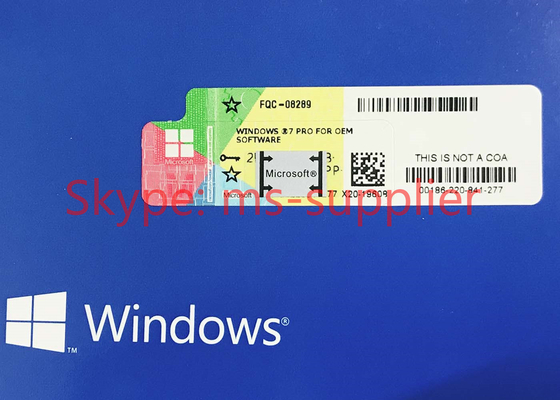 OEM Package Windows 7 Pro Pack 1 DVD &amp; Key Code COA License , Windows 7 Software